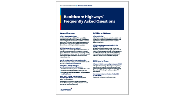 Healthcare Highways FAQ cover image.